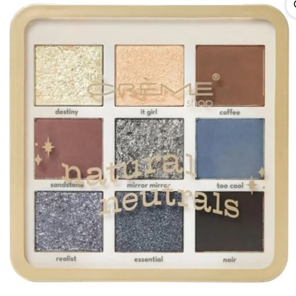 The Crème Shop Natural Neutrals 9-Color Eyeshadow Palette (New In Box)